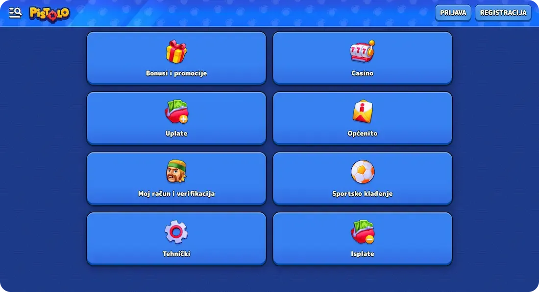 pistolo casino česta pitanja